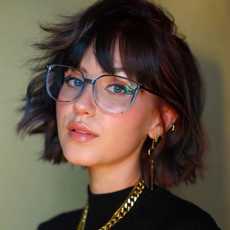 Women's Luxurious Reading Glasses | Crystal Embellished Temples Front