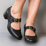 Women's Mary Jane Pumps | Leather Ankle Strap