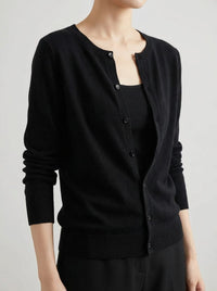 Women's Merino Wool Button Down Cardigan Sweater | Raglan Sleeve Back