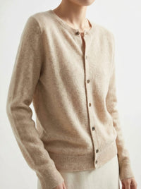 Women's Merino Wool Button Down Cardigan Sweater | Raglan Sleeve Detail
