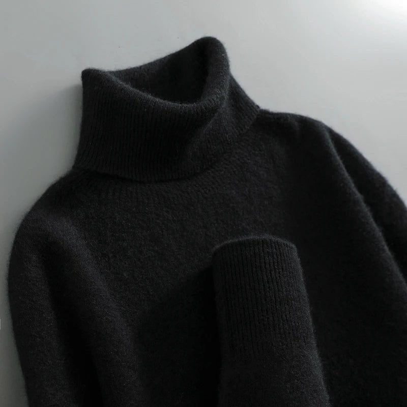 Women's Merino Wool Turtleneck Sweater | Relaxed Everyday Knit Back