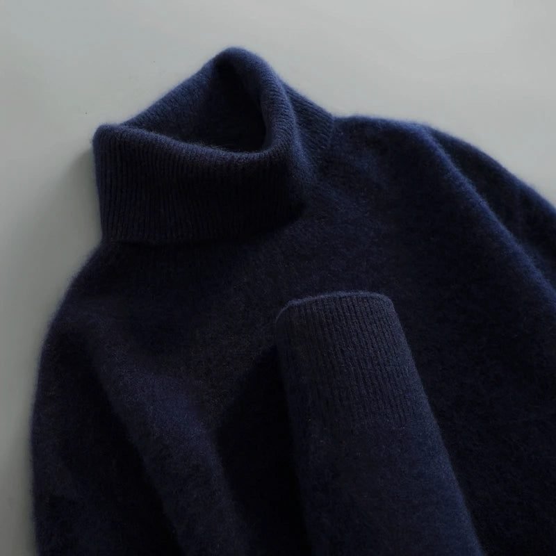 Women's Merino Wool Turtleneck Sweater | Relaxed Everyday Knit Detail