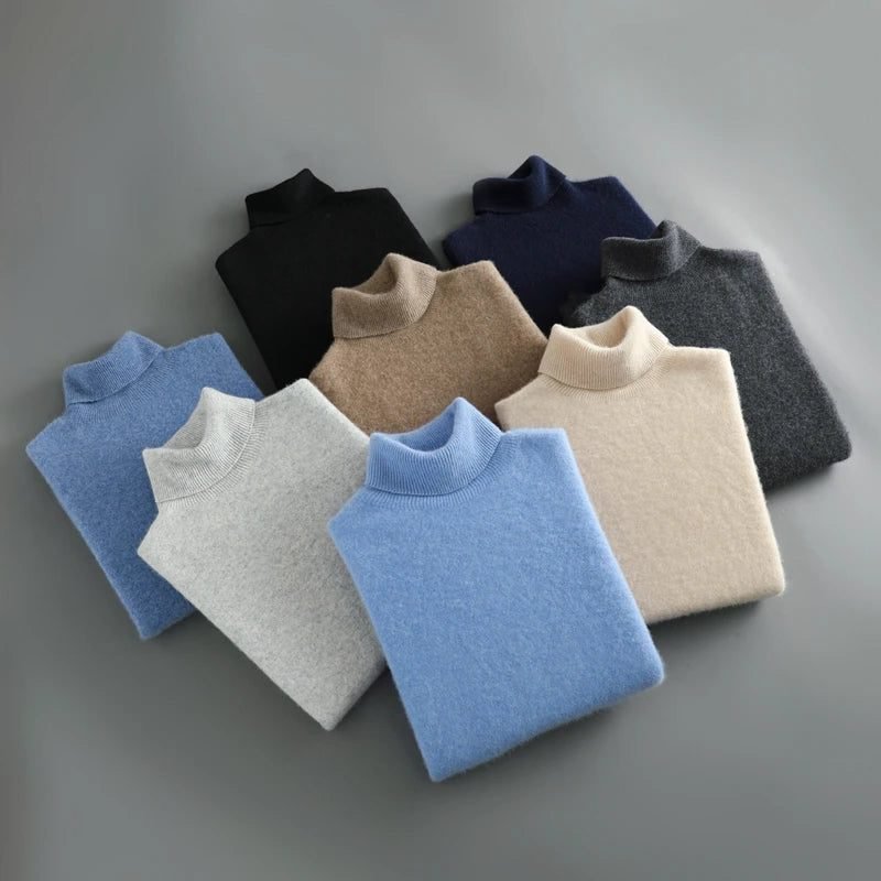 Women's Merino Wool Turtleneck Sweater | Relaxed Everyday Knit Full