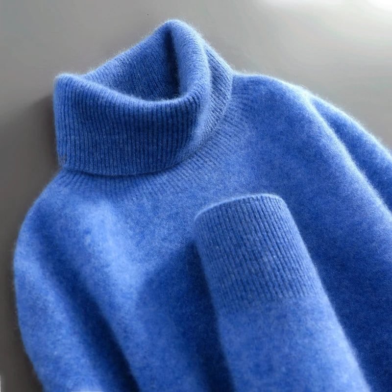 Women's Merino Wool Turtleneck Sweater | Relaxed Everyday Knit Lifestyle
