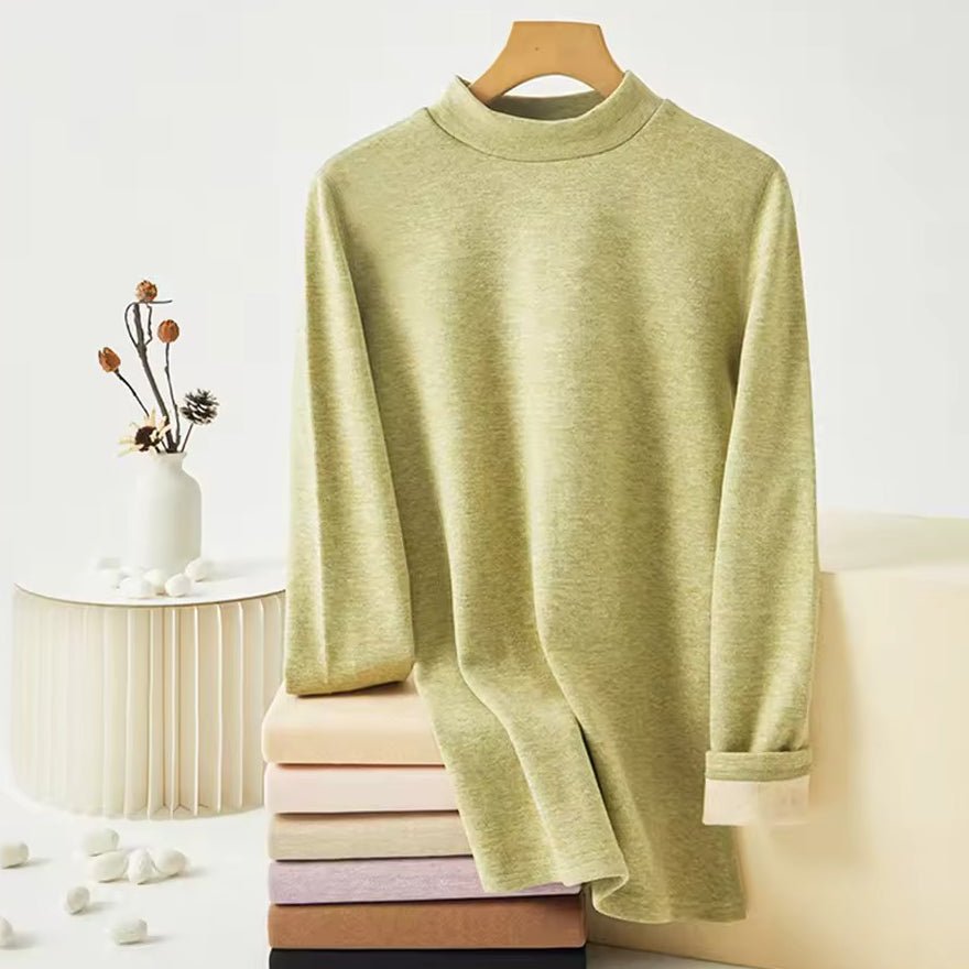 Women's Mock Turtleneck Thermal Underwear Set | Base Layer Angle