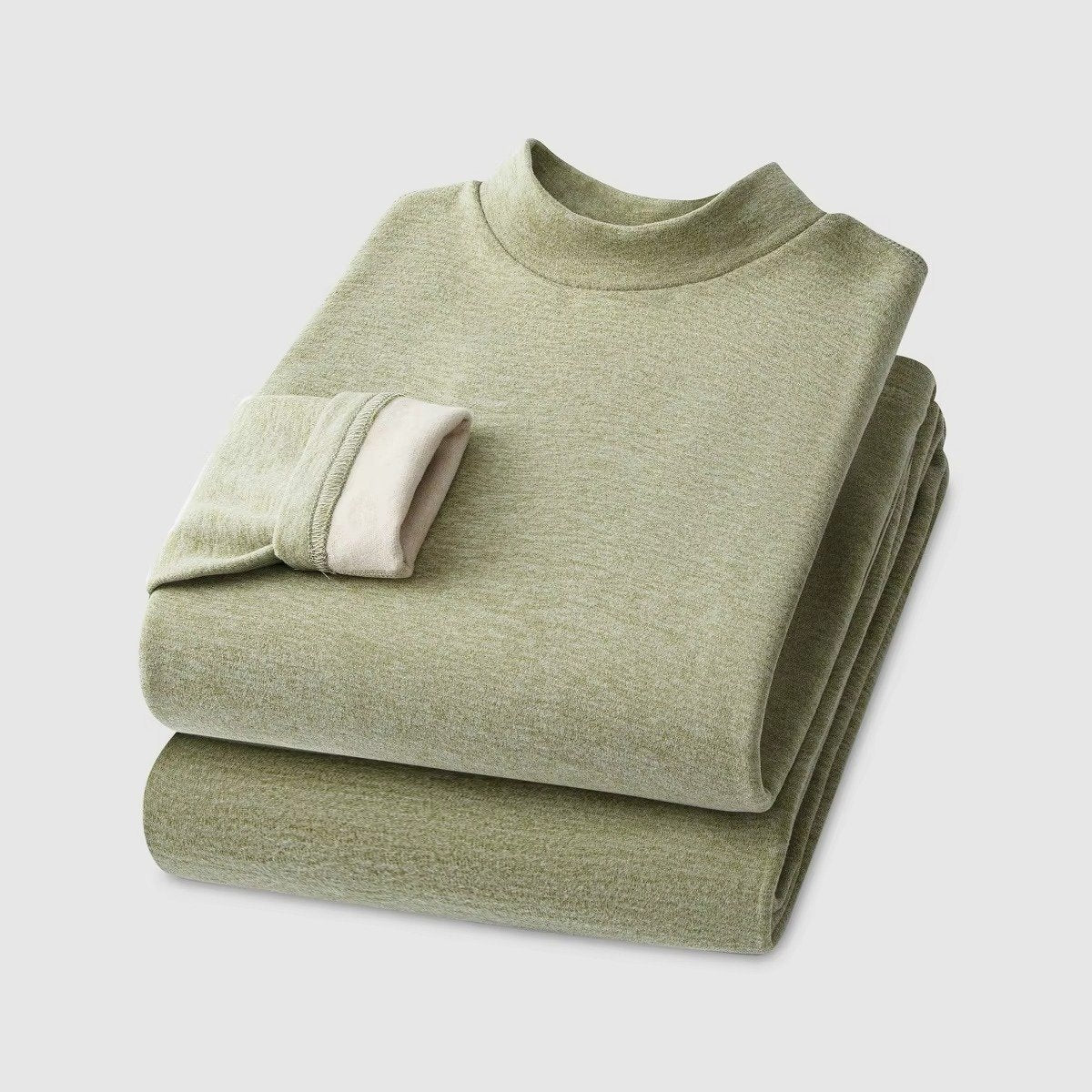Women's Mock Turtleneck Thermal Underwear Set | Base Layer Back