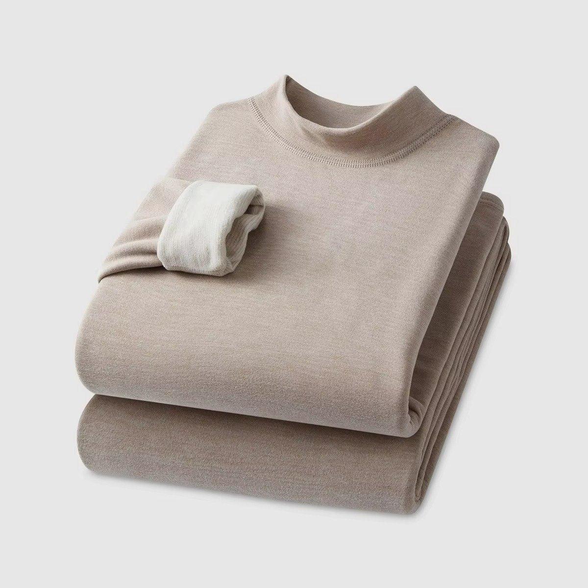 Women's Mock Turtleneck Thermal Underwear Set | Base Layer Detail