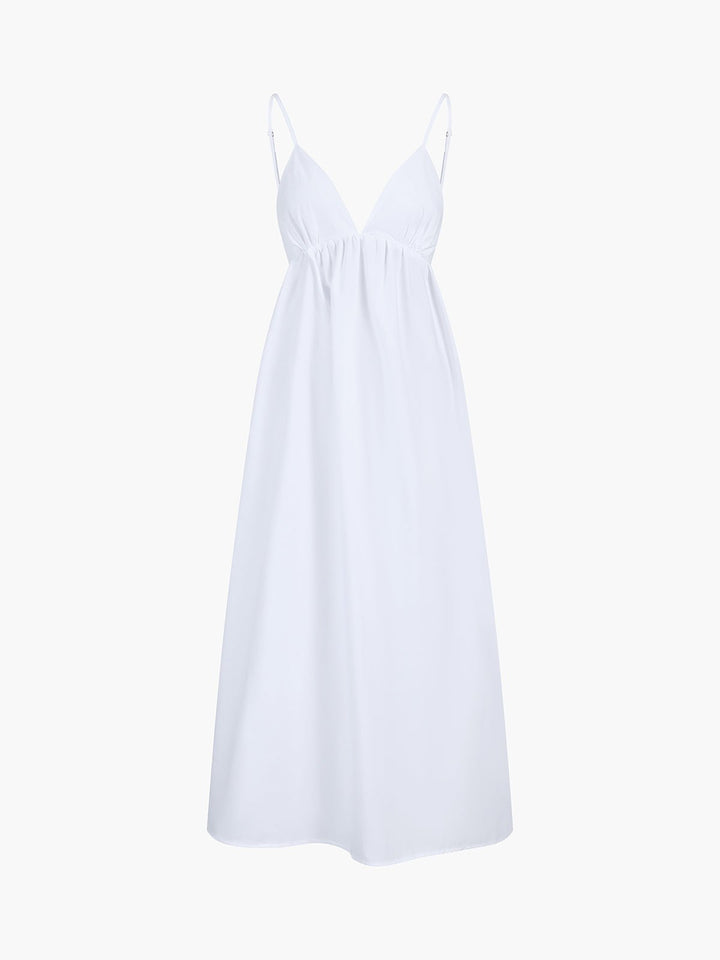 Women's Open Back Coastal Maxi Dress Back