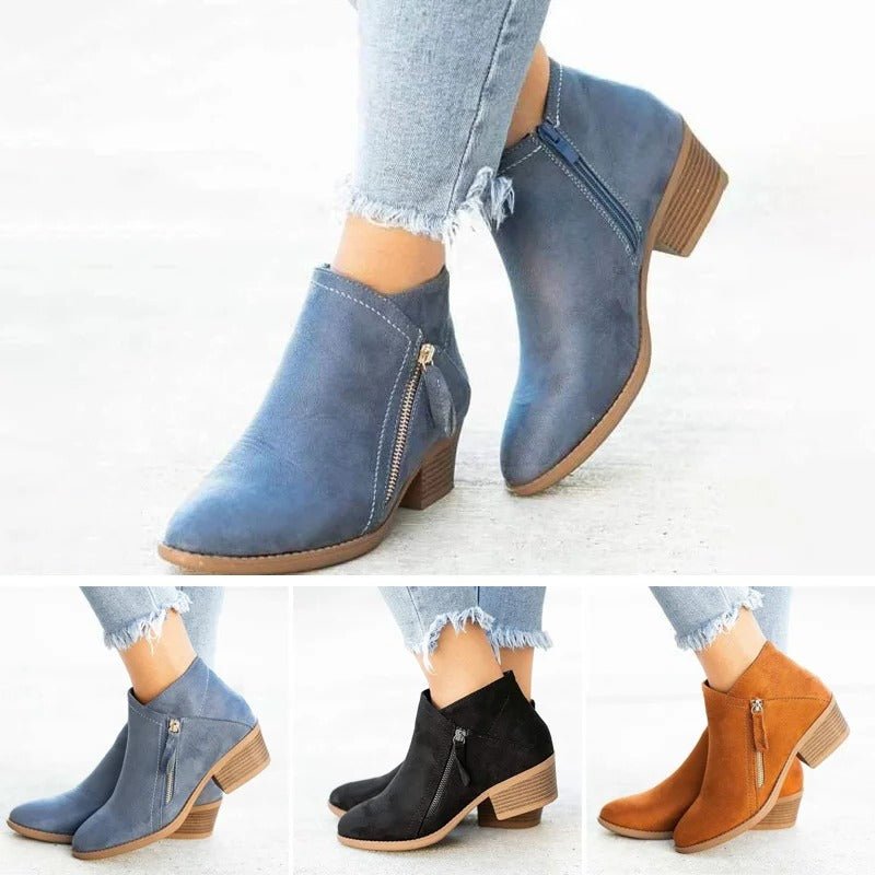 Women's Orthopedic Heel Boots | Side Zipper Back