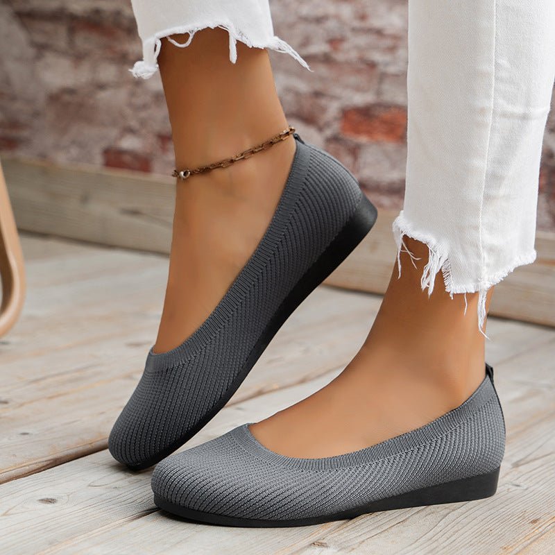 Women's Orthopedic Slip On Sneakers | Ribbed Knit Huarache View 12