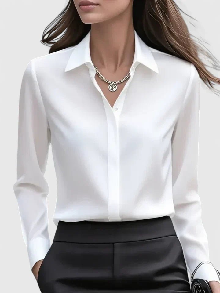 Women's Oversized Button Down Shirt | Long Sleeve Relaxed Fit Back