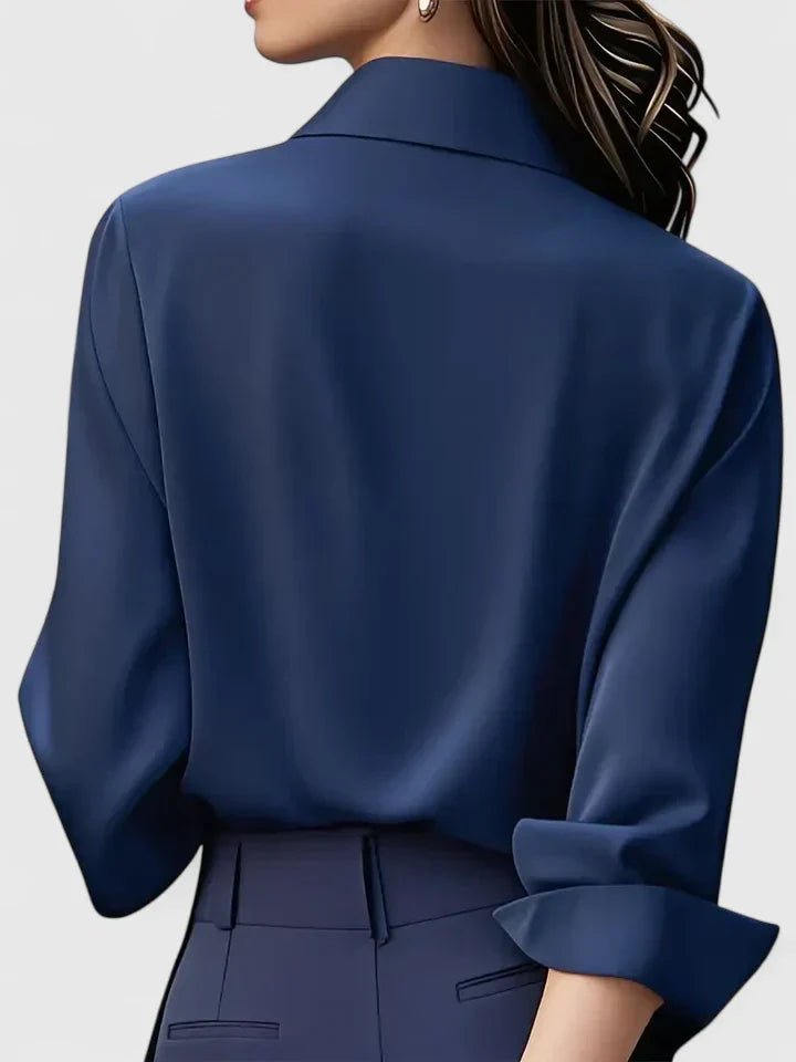 Women's Oversized Button Down Shirt | Long Sleeve Relaxed Fit Close Up