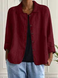 Women's Oversized Button Front Blazer | Relaxed Tailored Jacket Alternate