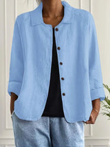 Blazer oversize para mujer con botones delanteros | Chaqueta sastre de corte relajado