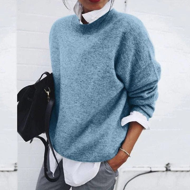Women's Oversized Crew Neck Sweater | Relaxed Knit Layer Hero