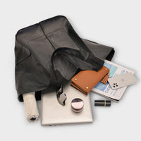 Women's Oversized Leather Weekender Bag | Structured Carry Back