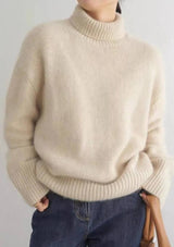 Women's Oversized Turtleneck Sweater | Relaxed Fit Knit