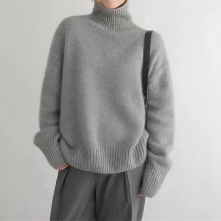 Women's Oversized Turtleneck Sweater | Relaxed Knit Fit Alternate