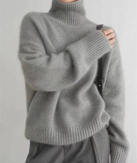 Women's Oversized Turtleneck Sweater | Relaxed Knit Fit Full