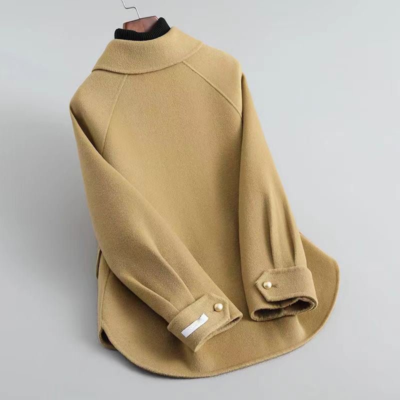 Women's Pearl Button Knit Coat | Toggle Closure Back