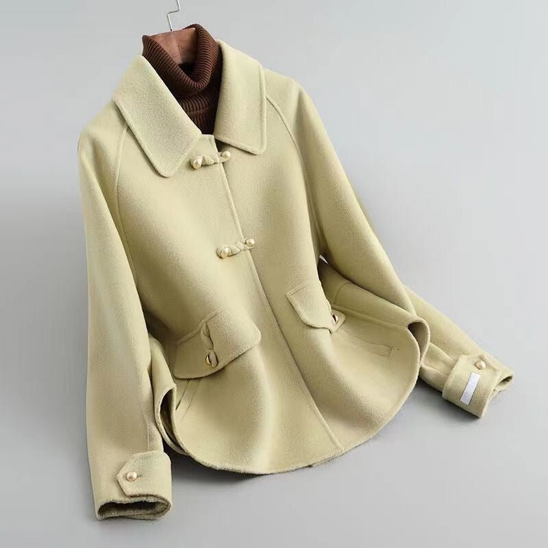 Women's Pearl Button Knit Coat | Toggle Closure Front