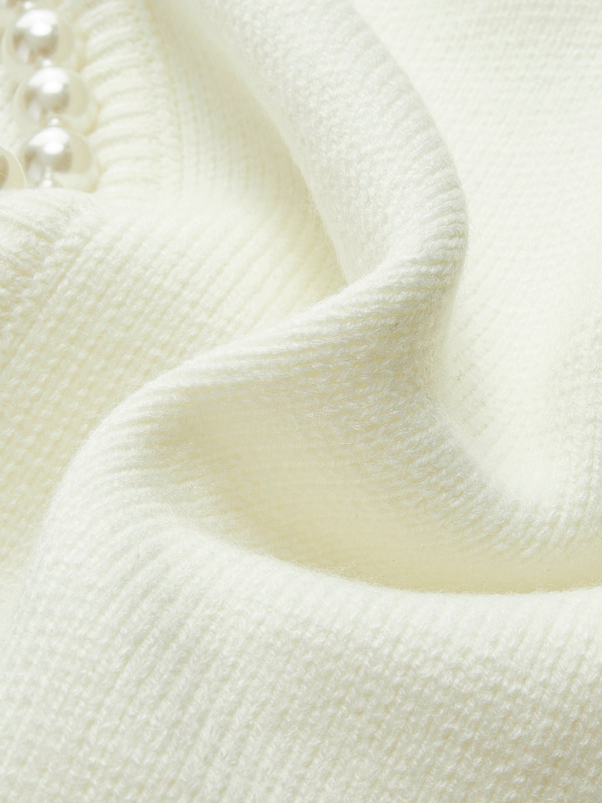 Women's Pearl Trim Cardigan Sweater | Ripped Hem Knit Alternate