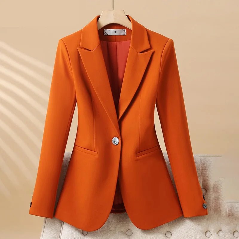 Women's Peplum One-Button Blazer | Contoured Seam Tailored Fit Hero