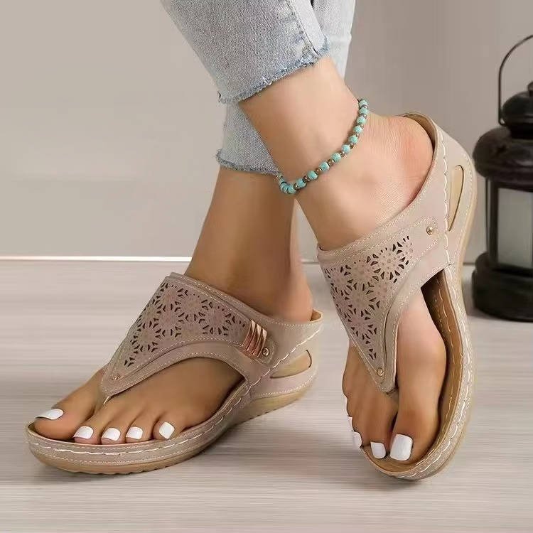 Women's Perforated Orthopedic Walking Sandals | Arch Support View 13