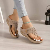 Women's Perforated Orthopedic Walking Sandals | Arch Support View 14