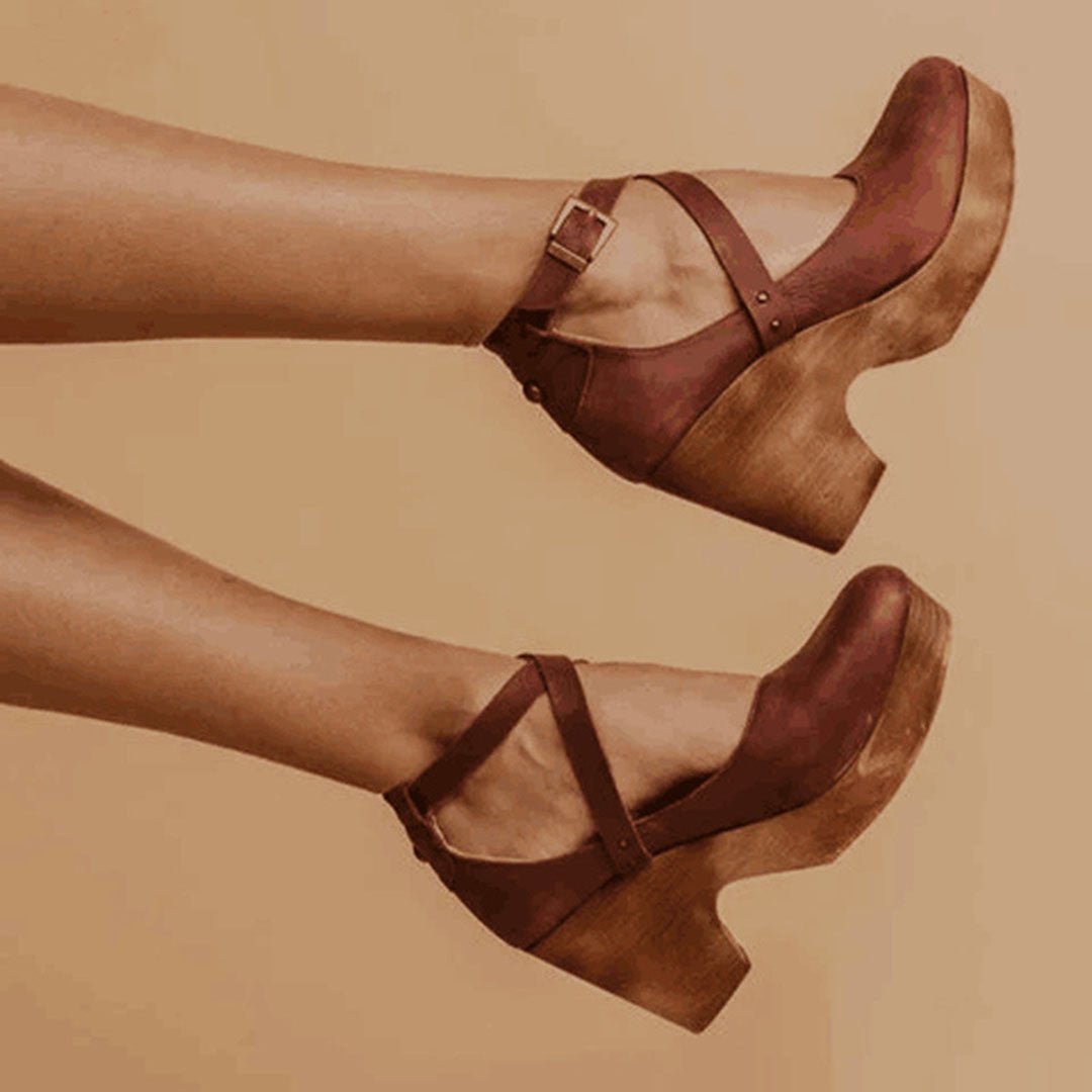 Women's Platform Wedge Heels | Ankle Strap Sandal Front