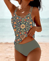 Women's Printed Tankini Swimsuit | Tapestry Two-Piece