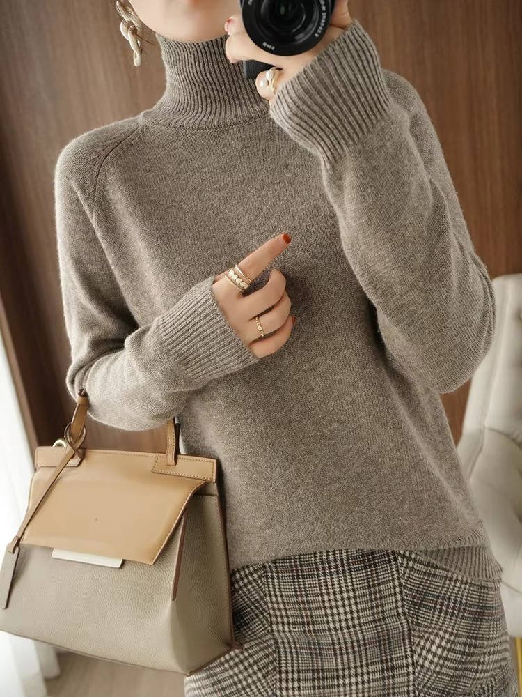 Women's Raglan Sleeve Turtleneck Sweater | Relaxed Knit Alternate