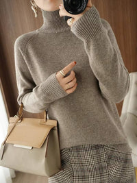 Women's Raglan Sleeve Turtleneck Sweater | Relaxed Knit Alternate
