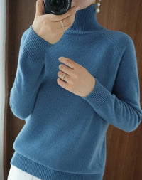 Women's Raglan Sleeve Turtleneck Sweater | Relaxed Knit Detail