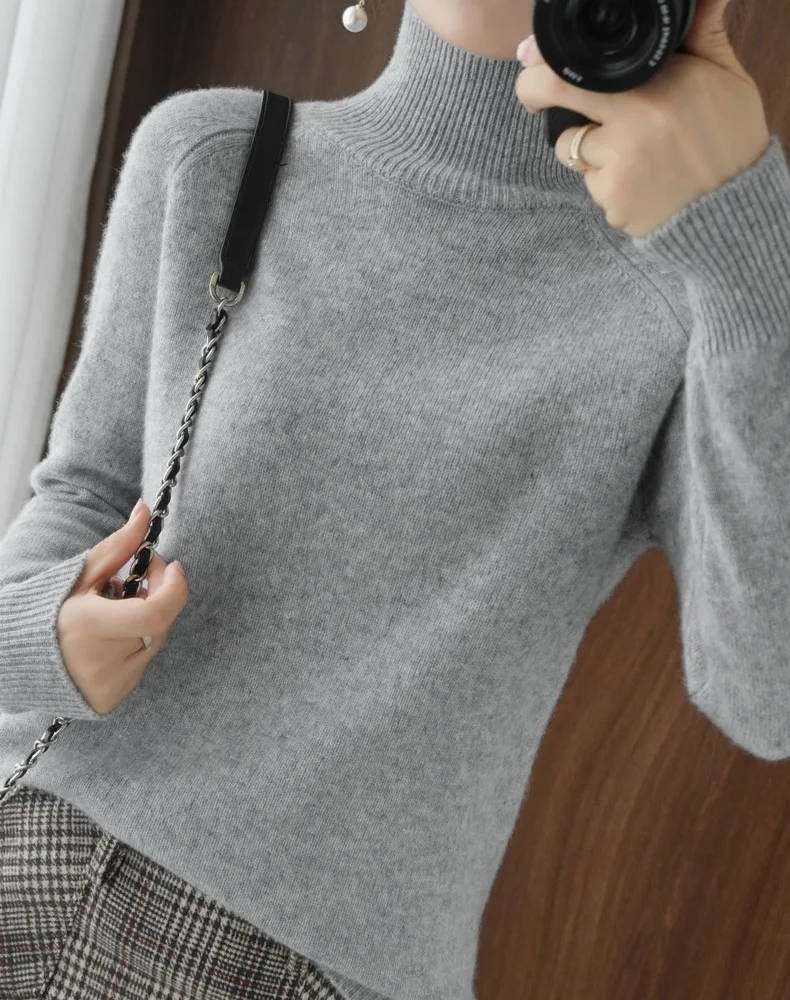 Women's Raglan Sleeve Turtleneck Sweater | Relaxed Knit View 11