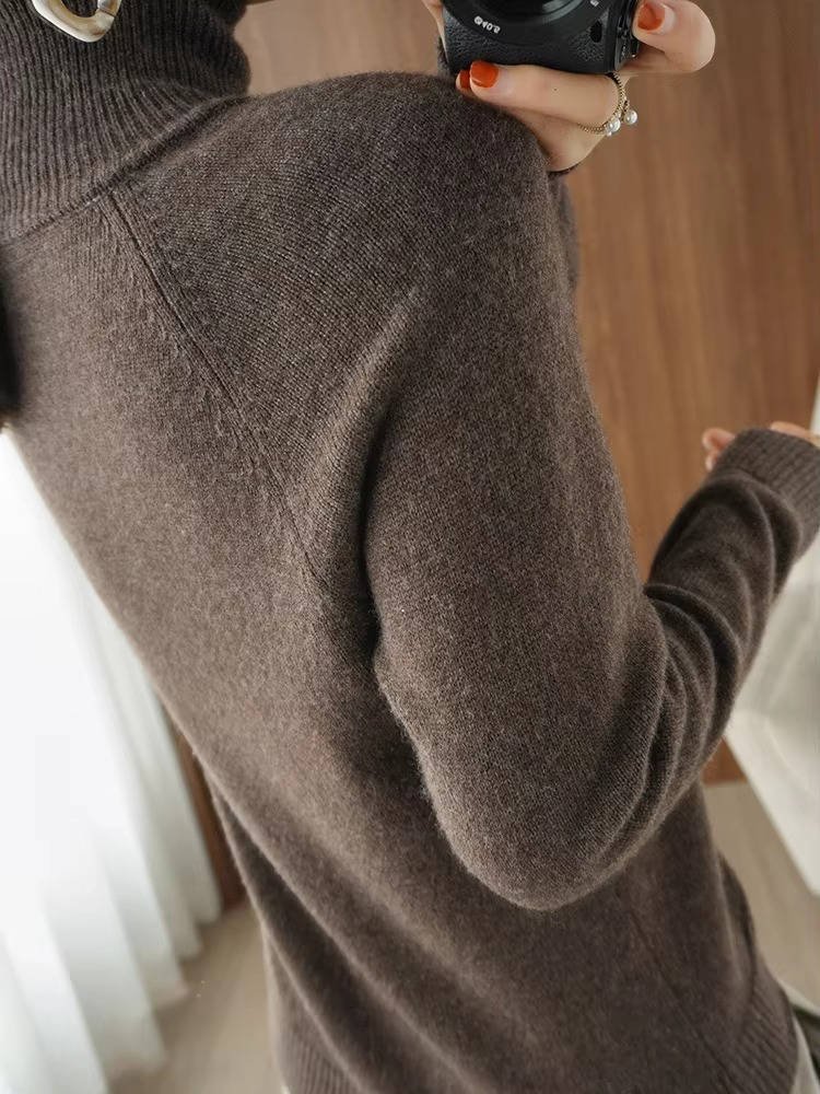 Women's Raglan Sleeve Turtleneck Sweater | Relaxed Knit View 13