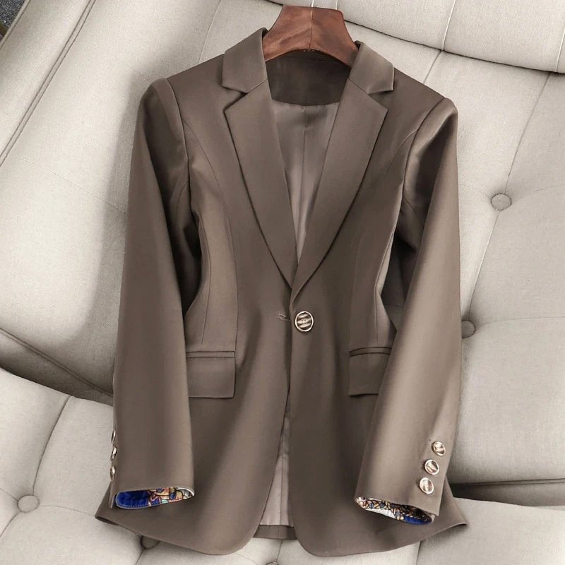 Women's Refined Classic Blazer | Single Button Detail