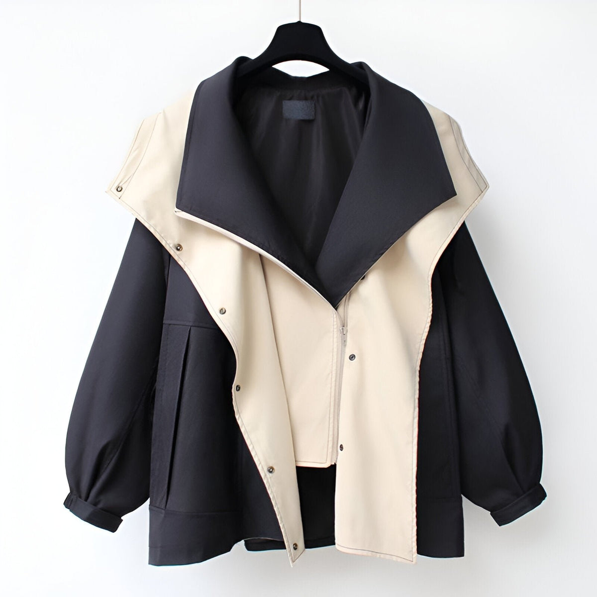 Women's Reversible Collar Windbreaker | Drawcord Waist Outdoor Fit Detail