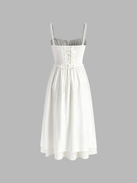 Women's Ruffle Hem Cami Midi Dress Lifestyle