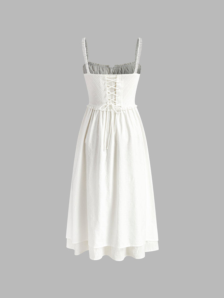 Women's Ruffle Hem Cami Midi Dress Lifestyle