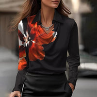 Women's Satin Cowl Neck Blouse | Long Sleeve Evening Top Full