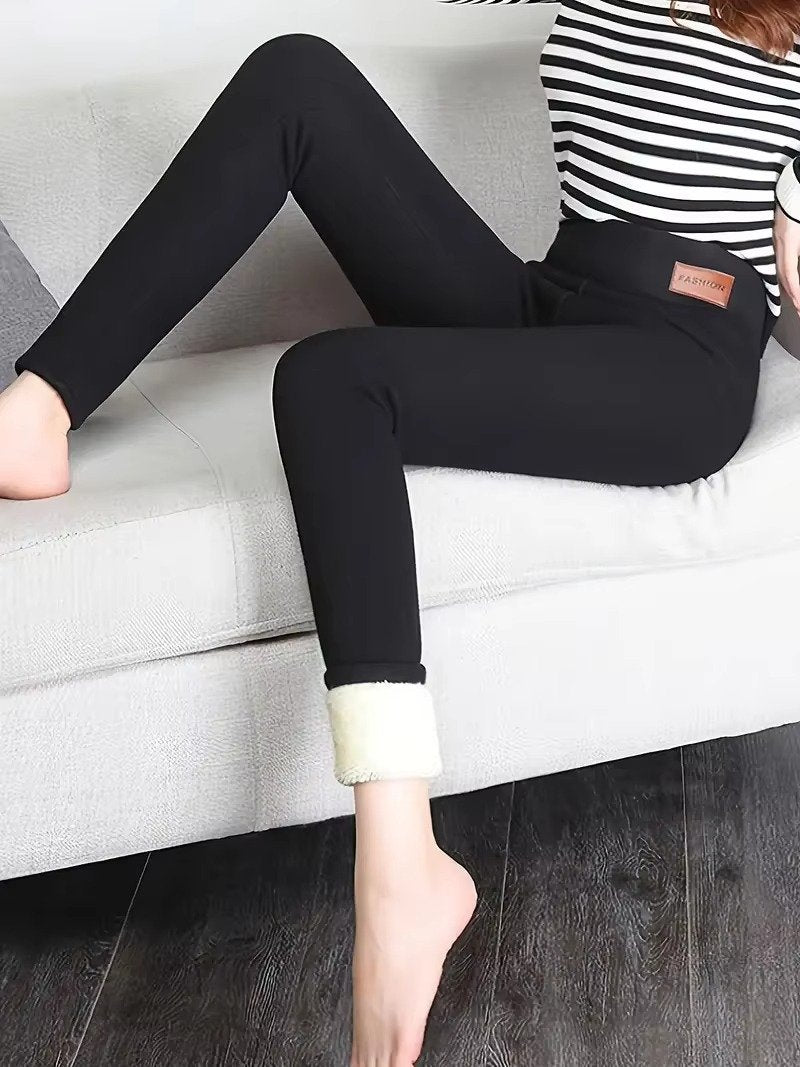 Women's Sherpa-Lined Thermal Leggings | Plush Winter Warm Full