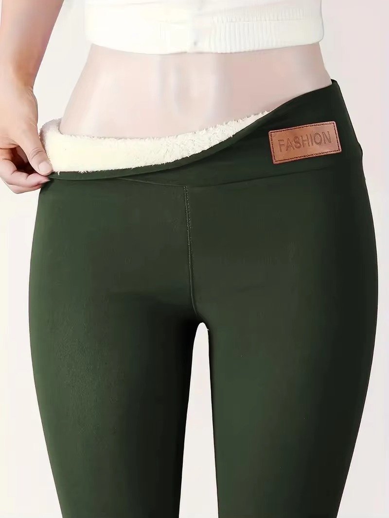 Women's Sherpa-Lined Thermal Leggings | Plush Winter Warm Side