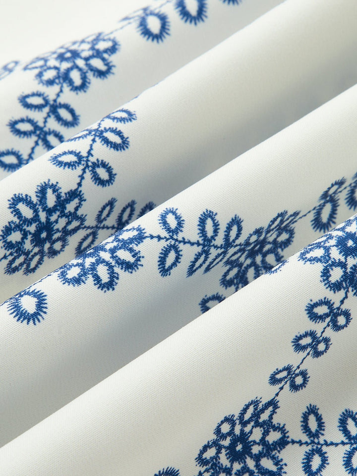 Women's Sleeveless Tie Back Skirt Set | Printed Close Up