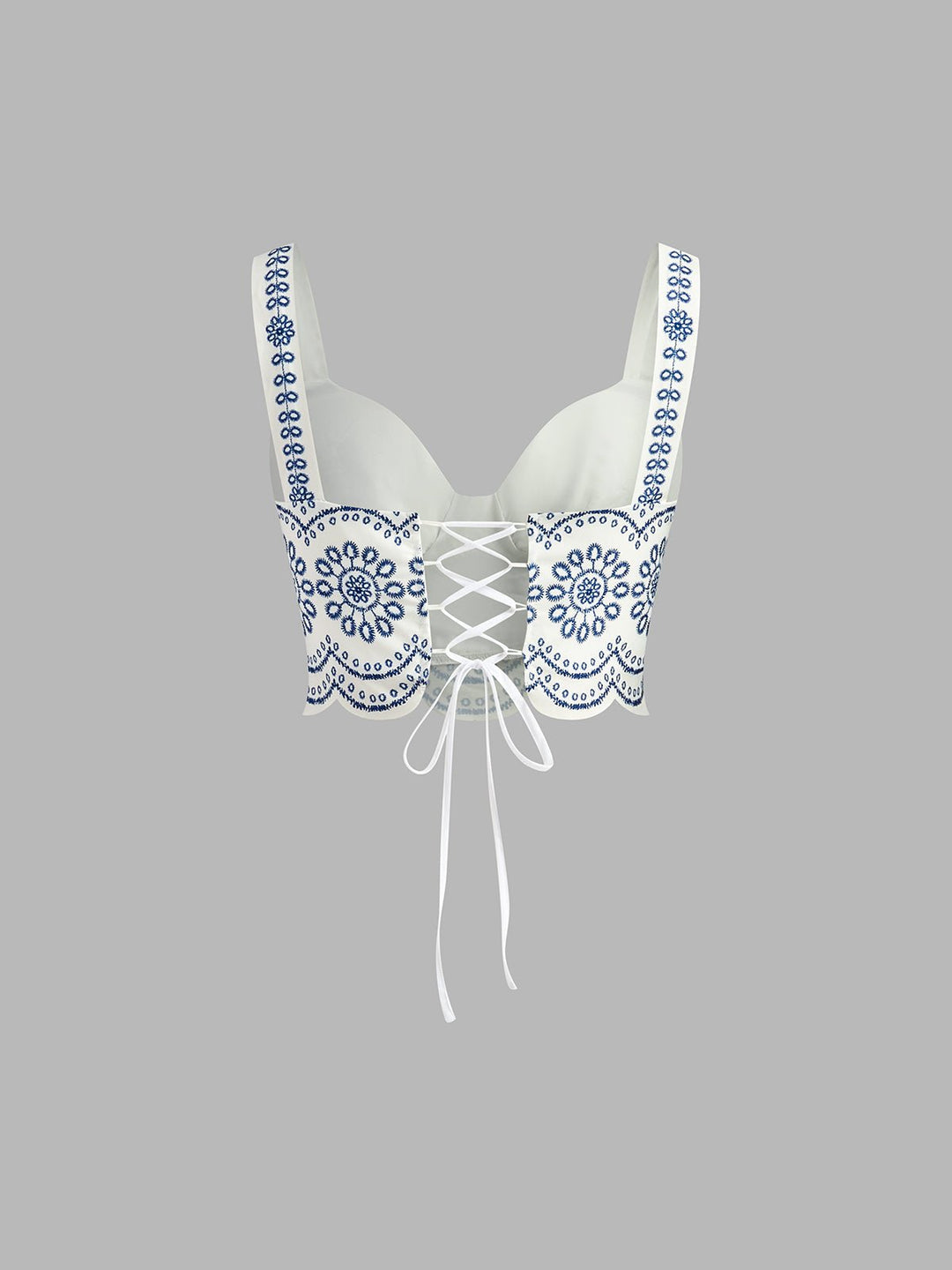 Women's Sleeveless Tie Back Skirt Set | Printed Detail
