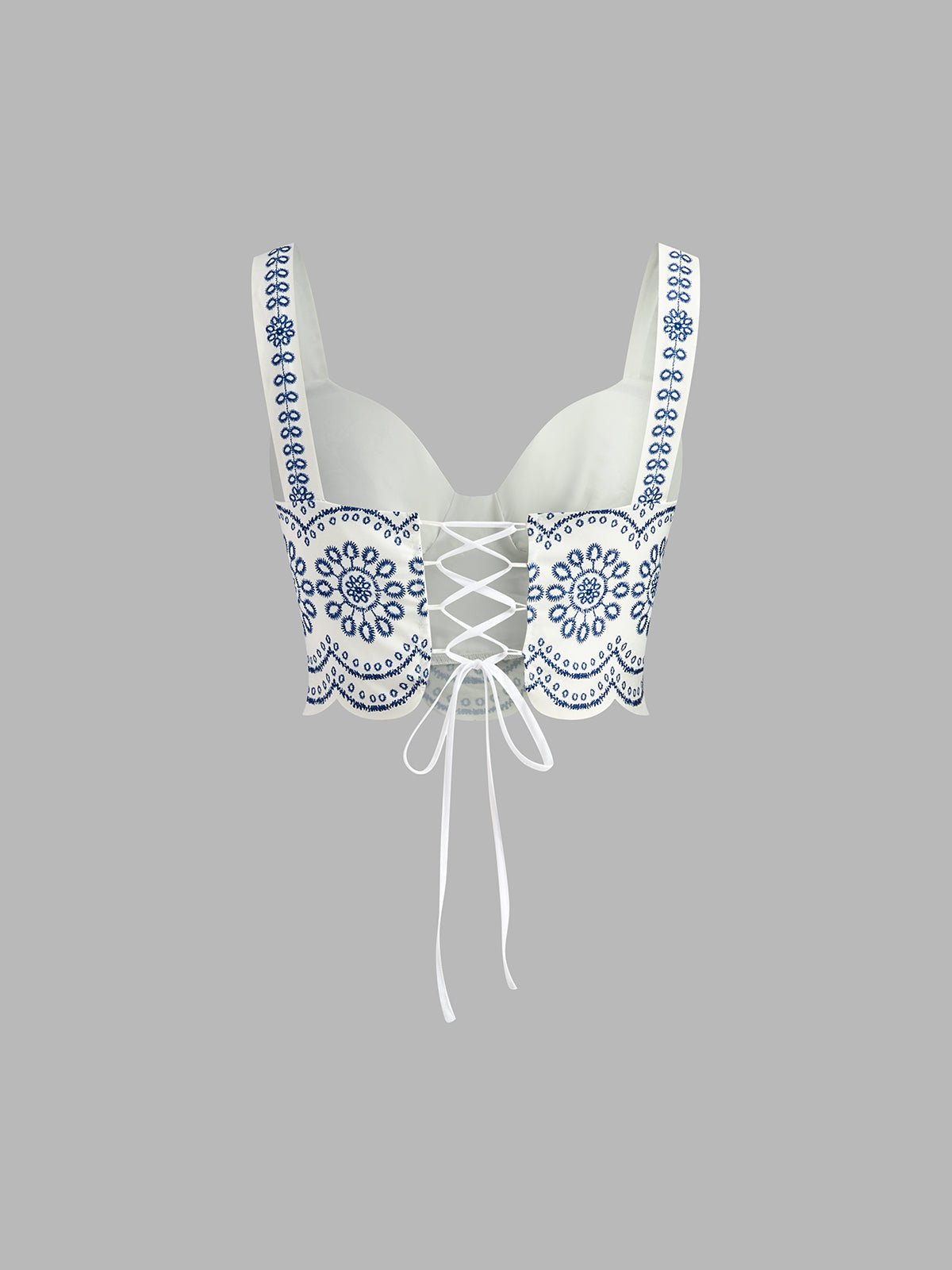 Women's Sleeveless Tie Back Skirt Set | Printed Detail