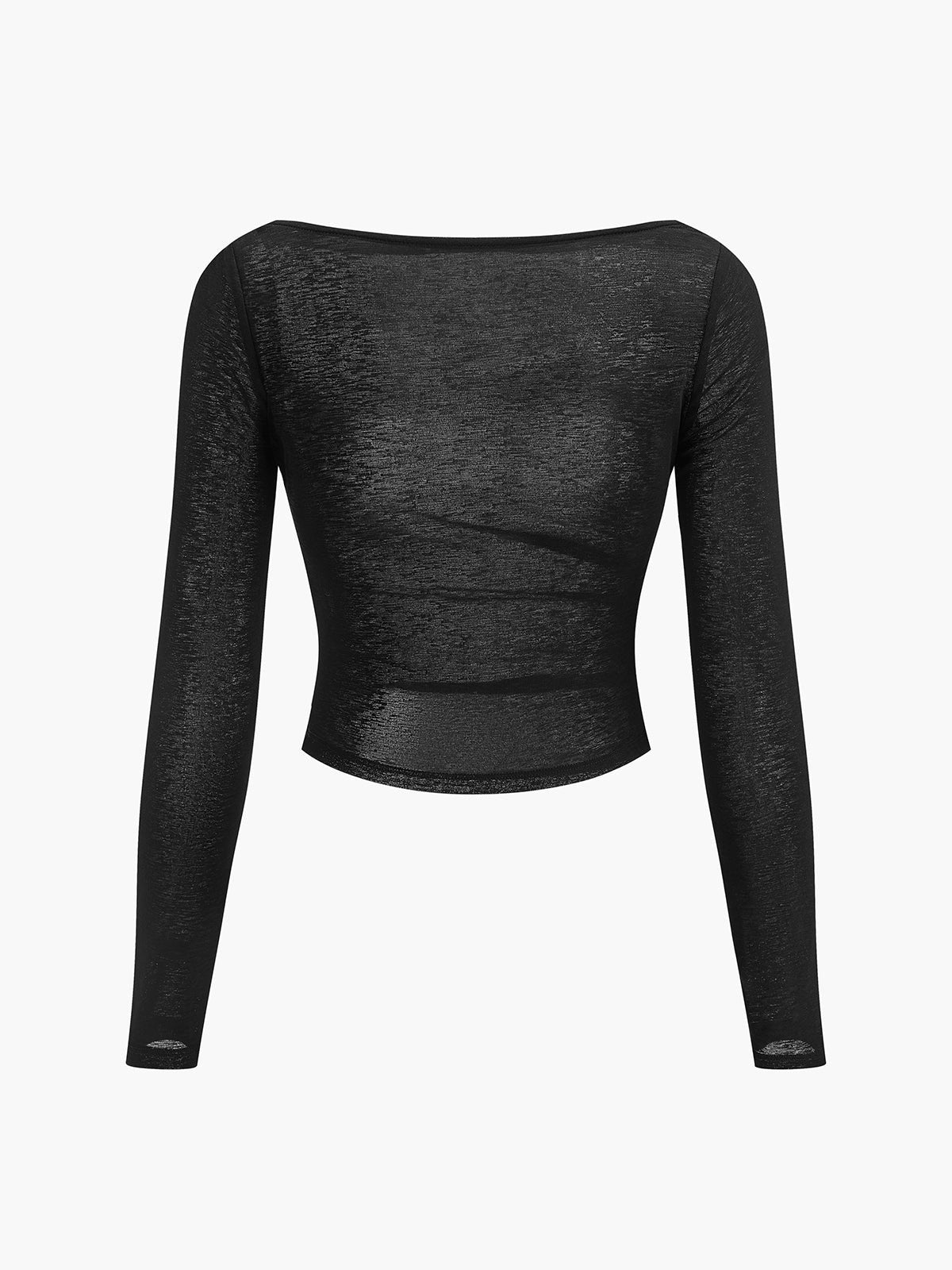 Women's Slim Straight Neck Jersey Top | Long Sleeve Casual Alternate