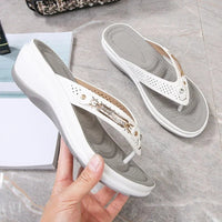 Women's Softly Padded Orthopedic Sandals | Rhinestone Bar Hero