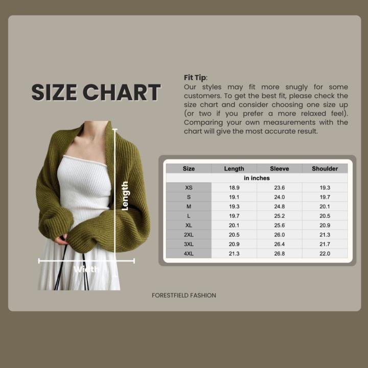 Women's Solid Open-Front Shrug | Balloon Sleeves Alternate