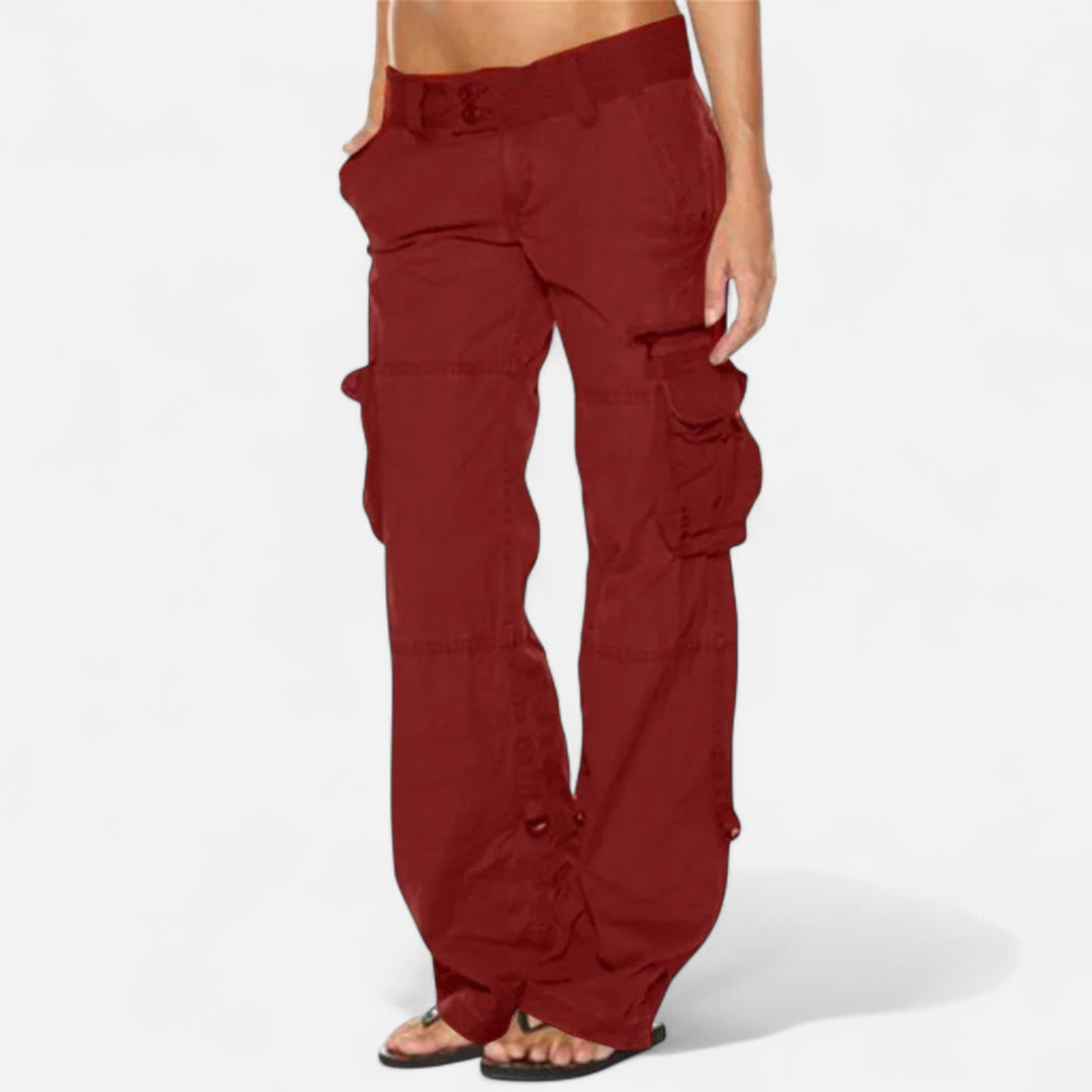 Women's Straight Leg Cargo Pants | Mid-Rise Relaxed Fit Hero